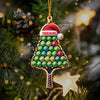 Maxcorners PickleBall Christmas Ornament, Personalized Ornaments 2D Flat LM2211