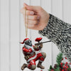 Maxcorners Custom Name Paintball Shooting Santa Ornament, Paintball Shooting Christmas Gift 2D Flat LM2111