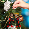 Maxcorners Diving Couple Home Decor, Christmas Ornament, Personalized Ornament 9 2D Flat LM2111