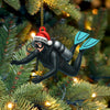 Maxcorners Diver Santa, Home Decor, Christmas Ornament, Personalized Ornament 2D Flat LM2111