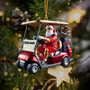 Maxcorners Golf Cart Santa Christmas Ornament, Personalized Ornament 2D Flat LM2211