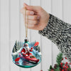 Maxcorners Custom Name Santa Kayaking Ornament, Christmas Gift Decoration 2D Flat LM2111