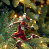 Maxcorners Custom Badminton Santa Ornament, Personalized Ornament 2D Flat LM2211