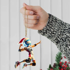 Maxcorners Custom Name and Number Volleyball Champion Ornament, Christmas Gift for Volleyball Lover 2D Flat LM2111