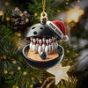 Maxcorners Bowling Lover Christmas Ornament, Personalized Ornament 2D Flat LM2211