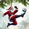 Maxcorners Custom Name Football Santa Ornament, Christmas Gift 2D Flat LM2211
