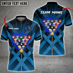 Maxcorners Billiards X-Shaped Multicolor Options Customized Name 3D Shirt