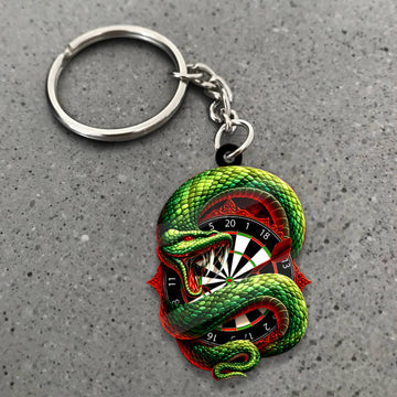 Maxcorners Darts Green Snake 3D Keychain