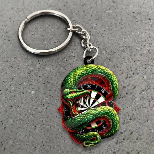 Maxcorners Darts Green Snake 3D Keychain