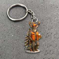 Maxcorners Deer Hunter Christmas Ornament, Custom Name Hunting Ornament, Beer & Buck Holiday Decor, Gift for Hunters and Outdoorsmen