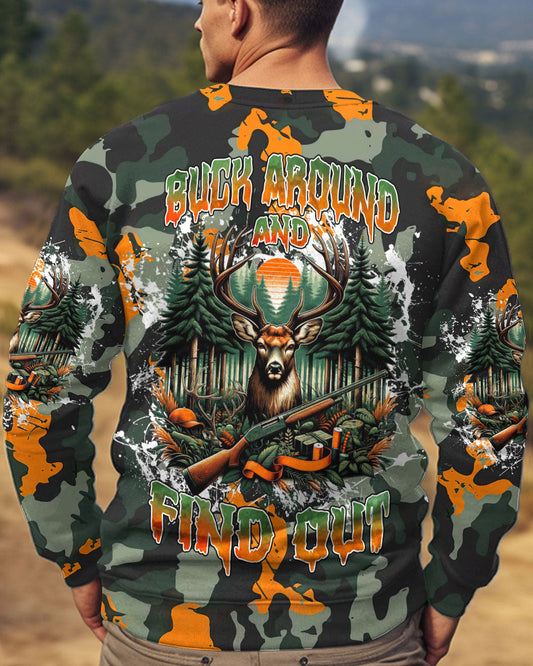 Maxcorners Buck Around And Find Out Deer Hunting All Over Print LM1601