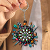 Maxcorners Darts Colorful Dart Gear 3D Keychain