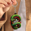 Maxcorners Darts Green Snake 3D Keychain
