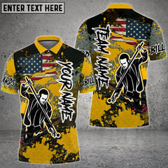 Maxcorners Billiards Gratter US Flag Multicolor Option Personalized Name 3D Shirt (Multi Color Options)