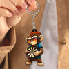Maxcorners Darts Cool Monkey 3D Keychain