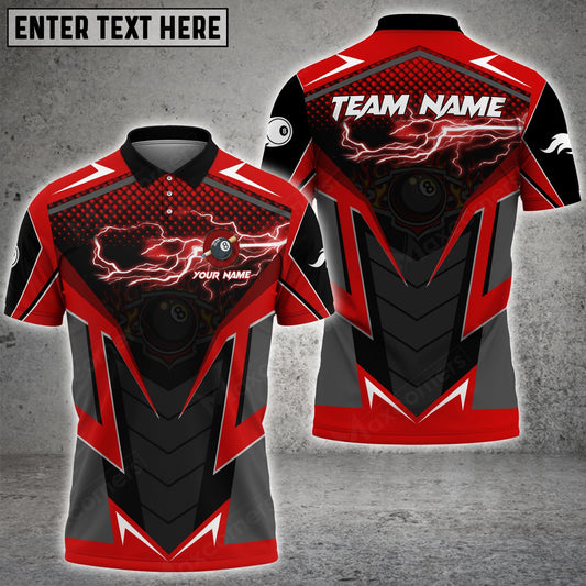 Maxcorners Billiards Ball 8 Sport Style Personalized Name, Team Name Unisex Shirt ( 4 Colors )