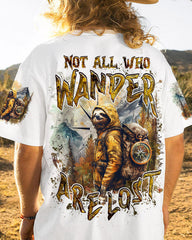 Maxcorners Not All Who Wander Are Lost Sloth All Over Print LM2101