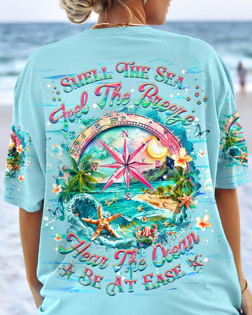 Maxcorners Smell The Sea Feel The Breeze Compass All Over Print LM1501