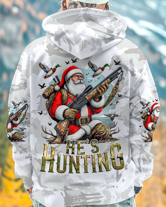 Maxcorners He's Hunting Ducks Santa Christmas All Over Print LM1601