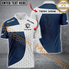MaxCorners Golf Classic Customized Name Multicolor Pattern Custom 3D Polo Shirt
