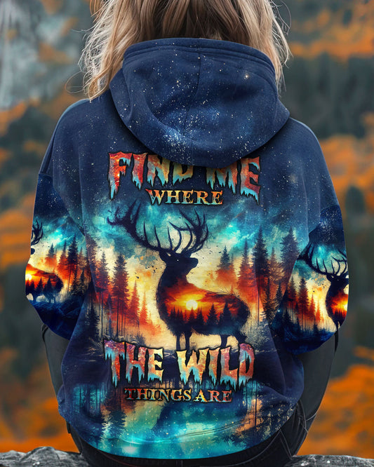 Maxcorners Find Me Where The Wild Things Are Deer Hunting Nature All Over Print LM1501