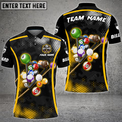 Maxcorners Billiards Camo Polygon Pattern Multicolor Option Customized Name 3D Shirt