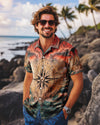 Maxcorners Compass Ocean Hawaiian Shirt LM1501