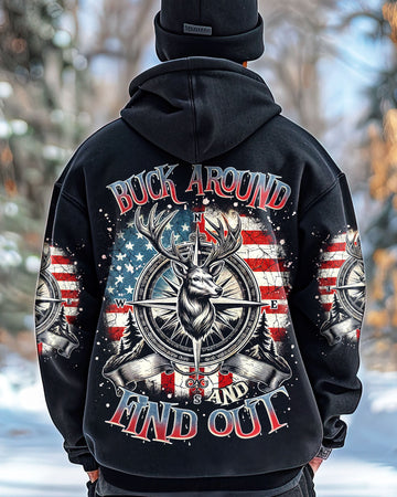 Maxcorners Buck Around And Find Out Deer Hunting All Over Print LM1601