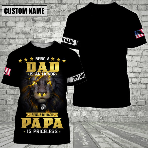 Maxcorners Being Billiard Papa Is Priceless Personalized 3D Shirt