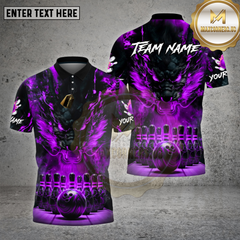 Maxcorners Bowling Fire Demon Inferno Power Multioptions Personalized Name, Team Name Unisex 3D Shirt