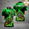 Maxcorners Dartboard Cartoon Shirt Crazy Flame Dartboard Multioptions Personalized Name, Team Name Unisex 3D Shirt (4 Colors)