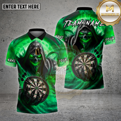 Maxcorners Darts Reaper Ghost Skull Multioptions Personalized Name, Team Name Unisex 3D Shirt (4 Colors)