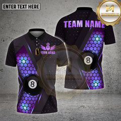 Maxcorners Billiards 8 Ball Hex Pattern Multioptions Personalized Name, Team Name Unisex 3D Shirt (4 Colors)