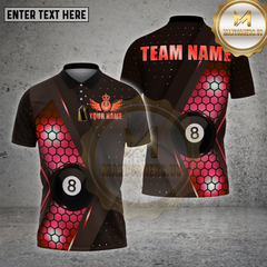 Maxcorners Billiards 8 Ball Hex Pattern Multioptions Personalized Name, Team Name Unisex 3D Shirt (4 Colors)