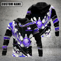 Maxcorners Breath Of Water Bowling And Pins Multicolor Option 3D Custom Name Shirt