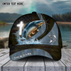 Maxcorners Fishing Cross Skinfish Flag Of United States Sport Pattern Personalized Name 3D Cap (11 Breeds)