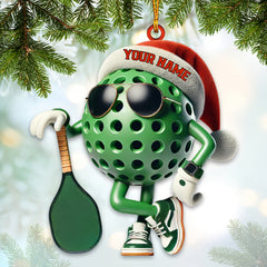 Maxcorners Custom Name Pickle Ball Ornament, Christmas Gift Decoration41 2D Flat LM2111