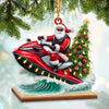 Maxcorners Custom Name Santa Jet Ski Ornament, Christmas Gift Decoration 2D Flat LM2111