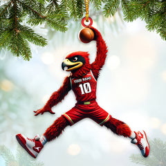 Maxcorners Custom Name Basketball Ornament, Basketball Christmas Gift 2D Flat LM2211