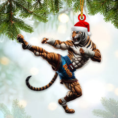 Maxcorners Custom Tiger Muay Thai Ornament, Personalized Ornament 2D Flat LM2211