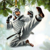 Maxcorners Custom Name and Photo Taekwondo Ornament, Taekwondo Christmas Gift 2D Flat LM2111