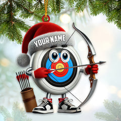 Maxcorners Custom Name Archery Ornament, Christmas Gift Decoration 2D Flat LM2111