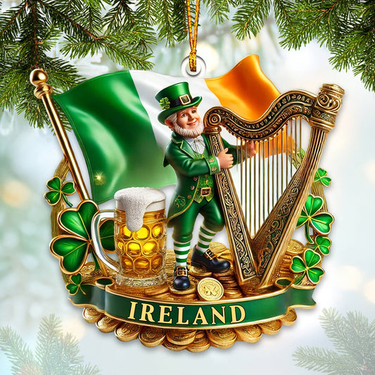 Maxcorners Custom Ireland Ornament, Personalized Ornament 2D Flat LM2211
