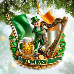 Maxcorners Custom Ireland Ornament, Personalized Ornament 2D Flat LM2211