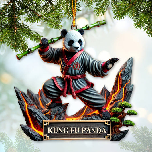 Maxcorners Custom Ornament, Kung Fu Panda Ornament, Christmas Decor 2D Flat LM2211
