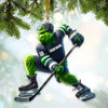 Maxcorners Custom Name Ice Hockey Ornament, Christmas Gift Decoration38 2D Flat LM2111
