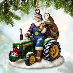 Maxcorners Custom Name Santa FFA Ornament, Christmas Gift Decoration 2D Flat LM2111