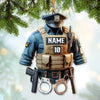 Maxcorners Custom Ornament, Police Symbol Ornament, Christmas Decor 2D Flat LM2211