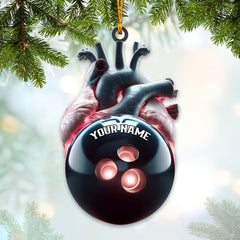 Maxcorners Custom Name Bowling Ornament, Christmas Gift for Bowling Lover35 2D Flat LM2111