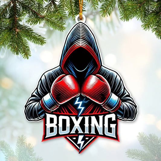 Maxcorners Custom Name Boxing Ornament, Christmas Gift for Boxing Lover4 2D Flat LM2111